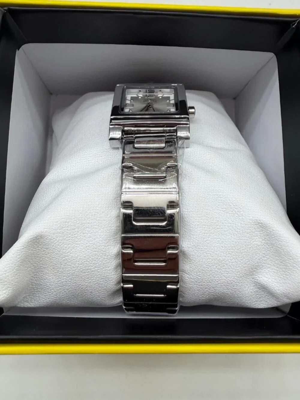 $199 Invicta Angel Women's 21mm Steel Square Quartz Watch Bracelet 70242 NIB
